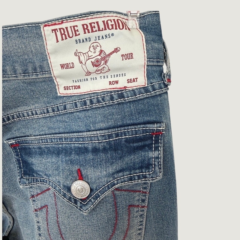 Relaxed Bootcut Y2K Retro Denim Jeans True Religion Billy Blue Mens Size 31 NWT